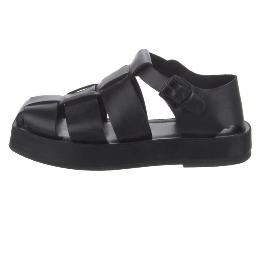 ST. AGNI axel black leather sandals (sz 7.5) worn ONCE